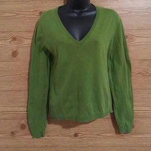 J Crew Forrest green v neck sweater M